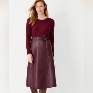 NWT ANN TAYLOR LEATHER SKIRT